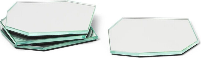 Bilde av ferm LIVING Shard glassbrikke 4-pakning Mirror