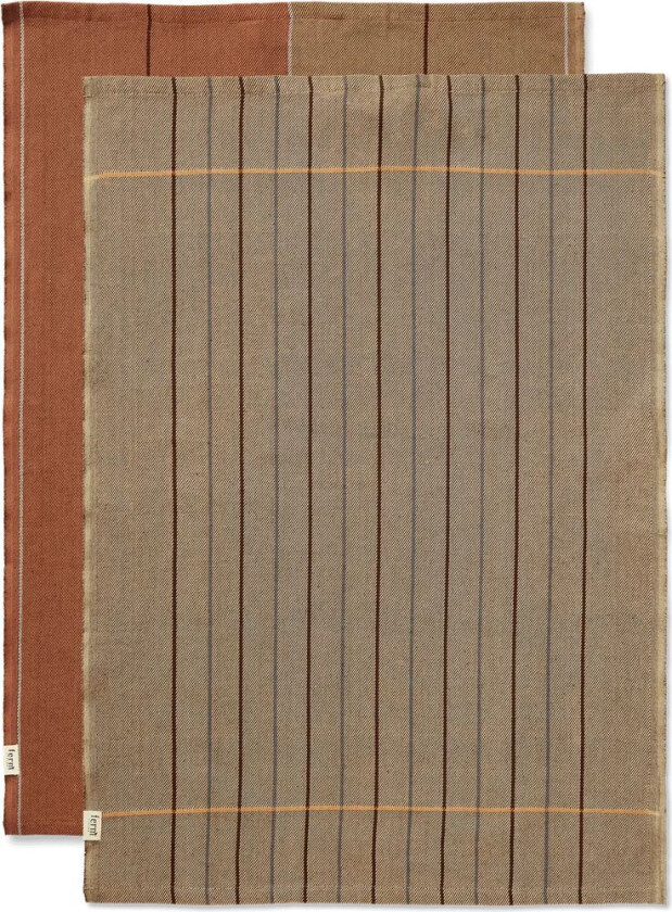 ferm LIVING Ito kjøkkenhåndkle 50x70 cm 2-pakning Hazel-oat