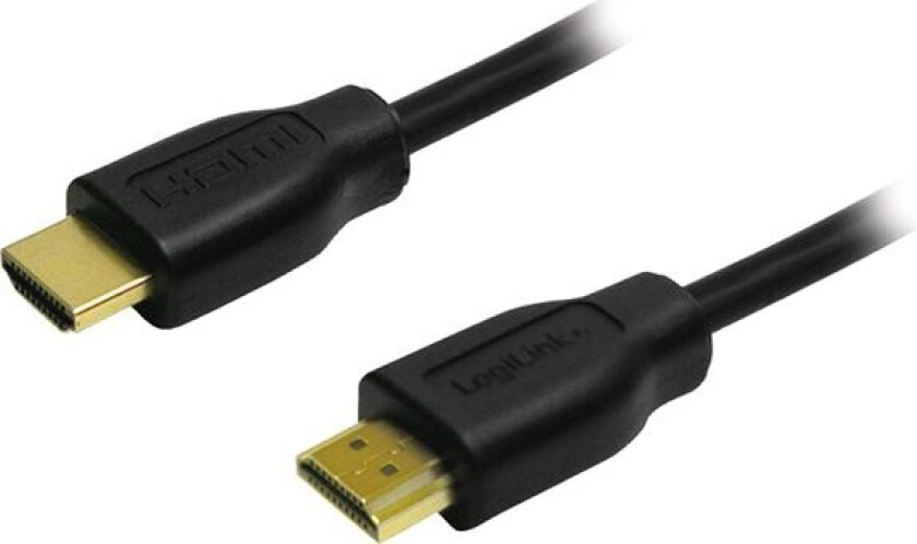 Logilink High Speed With Ethernet - Hdmi-Kabel Med Ethernet - Hdmi Hann Til Hdmi Hann - 1.5 M - Svart