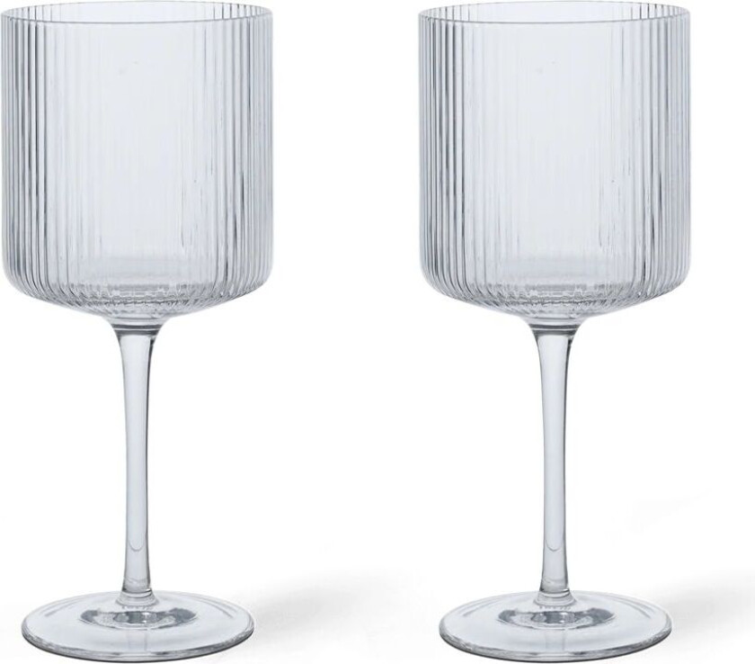 ferm LIVING Ripple rødvinsglass 32,5 cl 2-pakning Clear