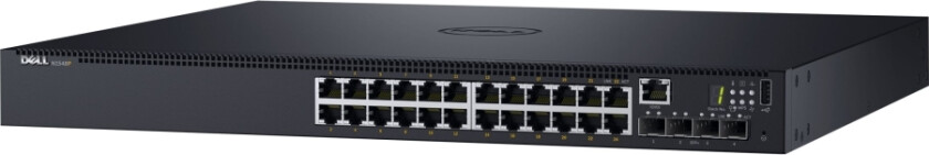 Networking N1524p - Switch - L2+ - Styrt - 24 X 10/100/1000 + 4 X 10 Gigabit Sfp+ - Front Til Bakside-Luftflyt - Rackmonterbar - Poe+ (30.8 W)