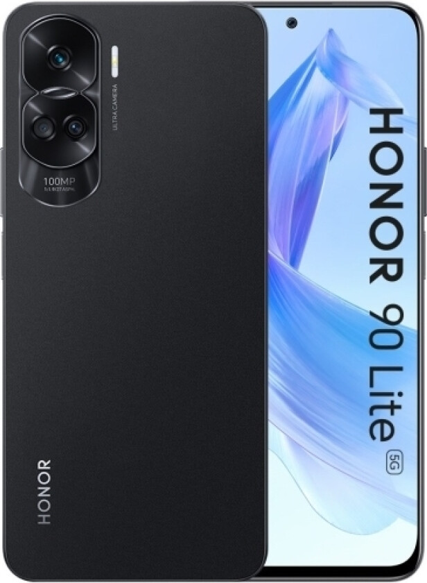 Honor 90 Lite, 17 Cm (6.7"), 8 Gb, 256 Gb, 100 Mp, Android 13, Sort