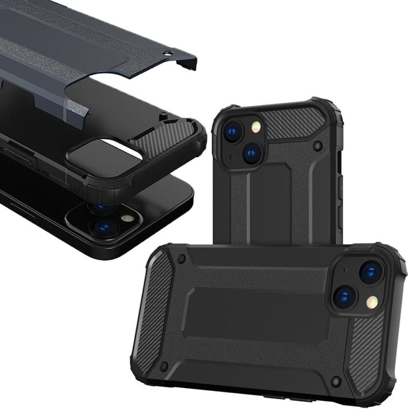 Hurtel Hybrid Armor-deksel iPhone 14 pansret hybrid-deksel svart