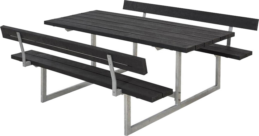 Basic bord- og benkesett med 2 ryggstøtter -