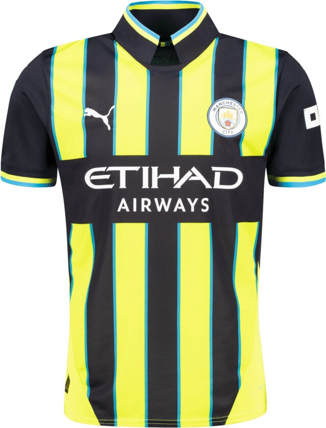 Manchester City Away Jersey Replica 24/25, fotballdrakt, unisex Navy-Yellow Glow