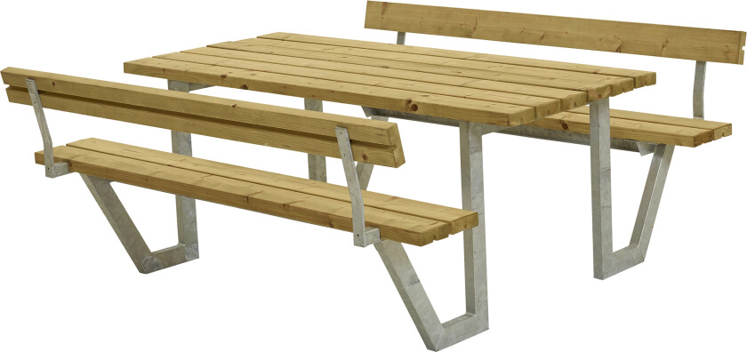 PLUS Wega Bord/Benksett med 2 Ryggstøtte 177 cm -