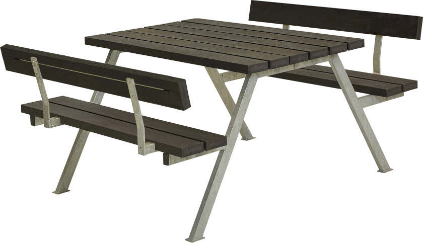 PLUS Alpha Bord/Benksett med 2 Ryggstøtte 118 cm -