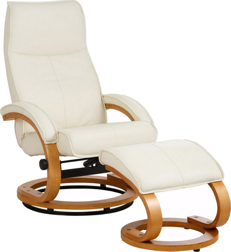 Pasha Reclinerlenestol Lær - Beige