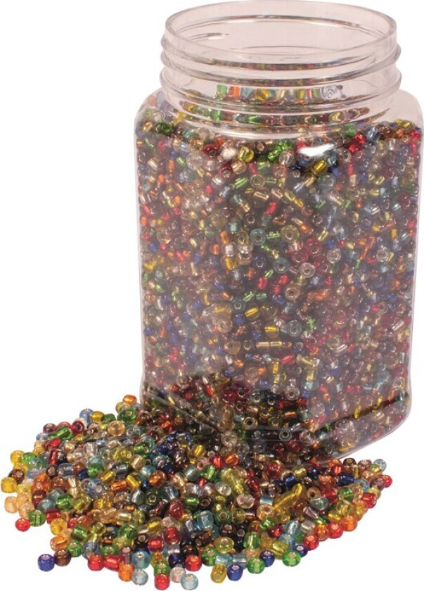 Glasperler indfarvet 4mm 500g