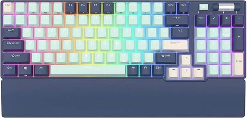 RK96 RGB Mechanical Keyboard Brown Switch (Blue) - Gamingtastatur - Blå