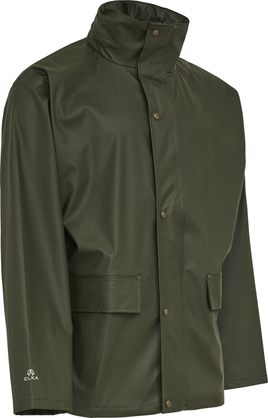 Regnjakke PU 026300 oliven Str. 5XL