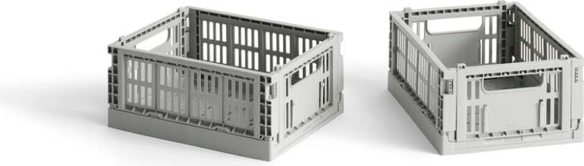 - Set of 2 Colour Crate Mini - Light Grey