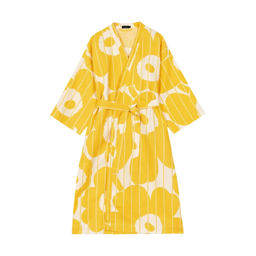 Vesi Unikko morgenkåpe L/XL Spring yellow-ecru