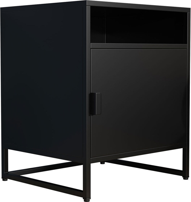 FlokasL nattbord 1 dør svart.