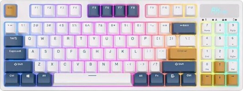 RK89 RGB Mechanical Keyboard Lemon switch (white) - Gamingtastatur - Hvit