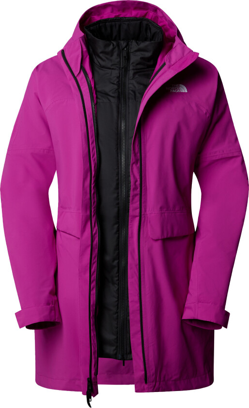 Women's DryVent Mono Triclimate 3-in-1 Parka Deep Mulberry/TNF Black S