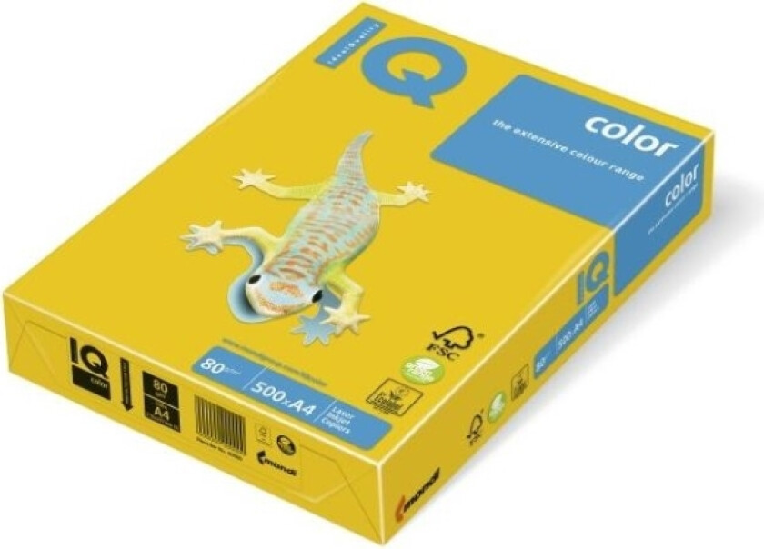 Mondi Maestro Color A4 Kopipapir 80G Gul 500 Ark