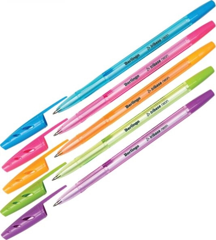 Tribase Neon Kulepenn 0,7 Mm Blå (265896)