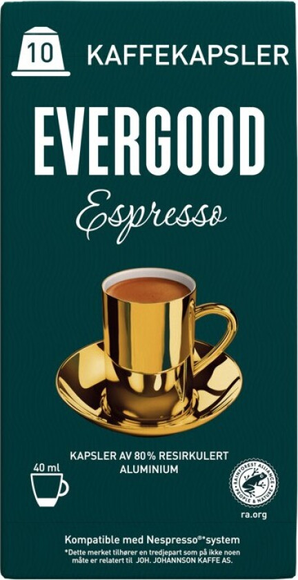 Evergood Espresso Kaffekapsel 10stk