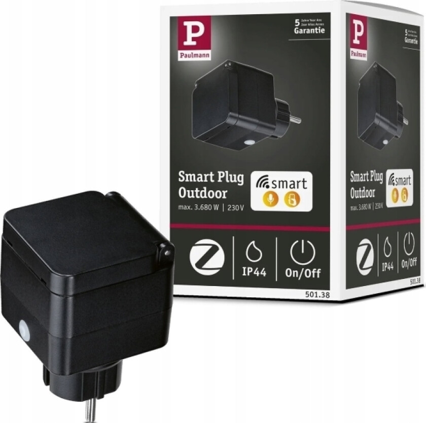 Adapter Sh Zigbee Smart Plug Ip44 Sort / Plast