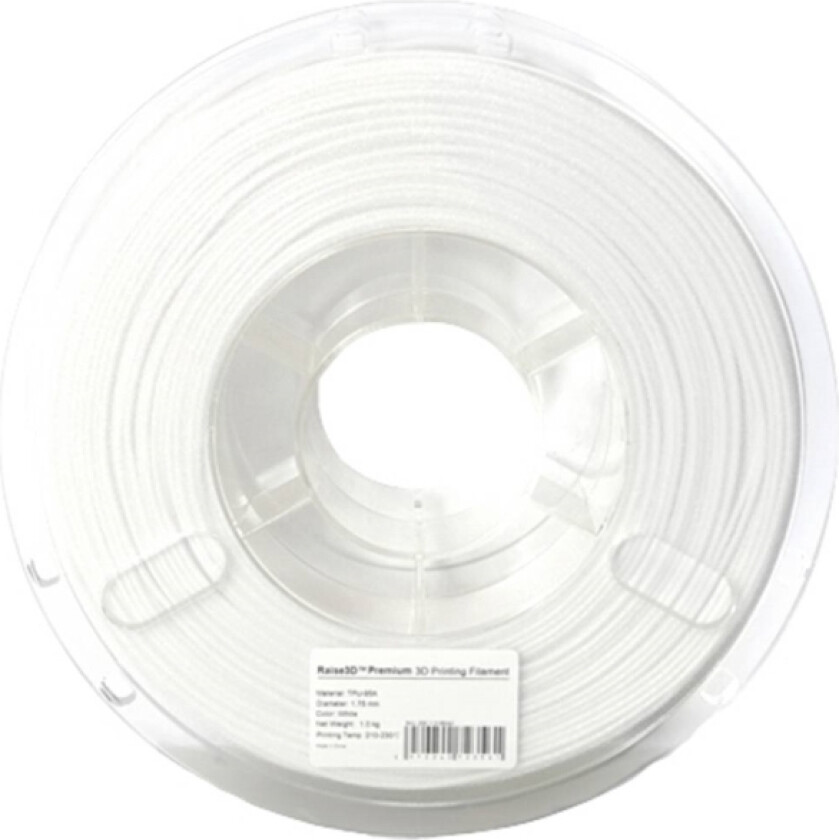 Raise3d Pmra-1004-003 Premium Tpu-95A Filament Tpu 1.75 Mm 1000 G Hvid Premium 1 Stk