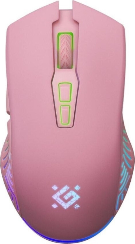 Pandora Gm-502 Trådløs Mus Optisk 3200Dpi Rosa Rgb Batteri 7 Knapper Gaming Klikkfri Lydløs