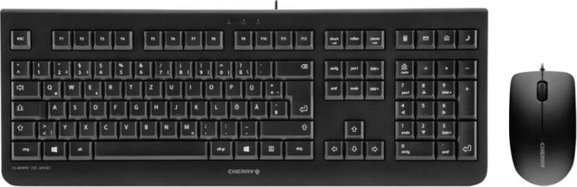 Cherry Dc 2000 - Tastatur- Og Mussett - Usb - Italiensk - Svart