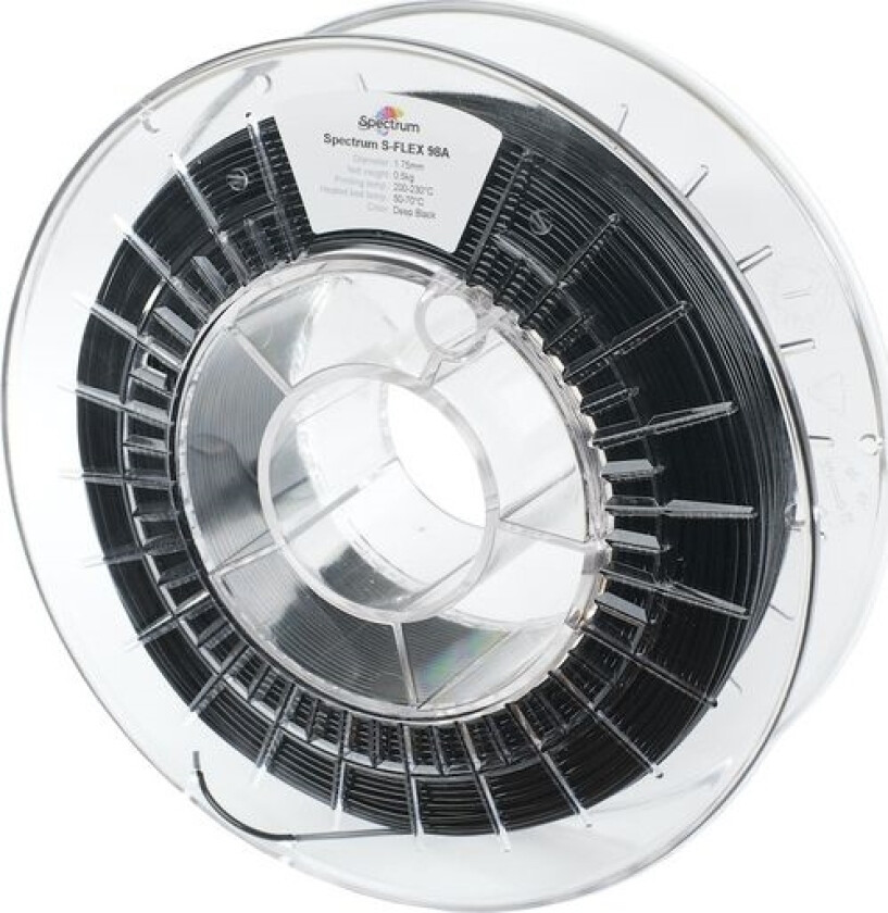 Spectrum 3D Filament Tpu Sflex 90A 175Mm Deep Black Schwarz 05Kg