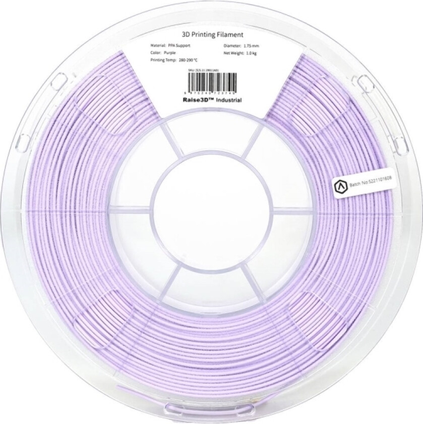 Raise3d Pmra-1000 Industrial Ppa Support Filament Ppa-Support 1.75 Mm 1000 G Lilla 1 Stk