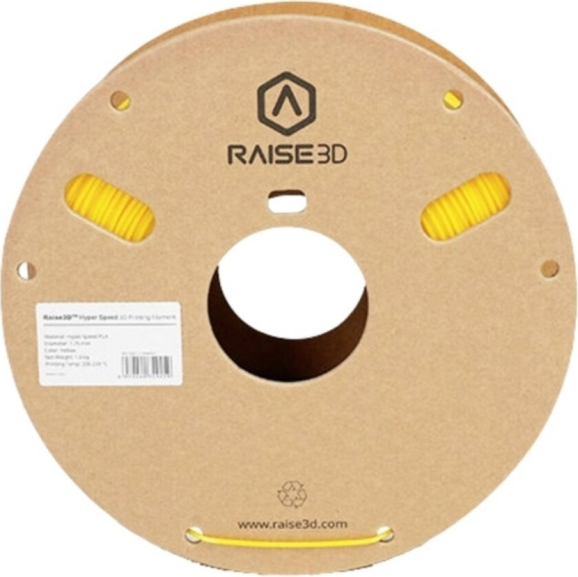 Raise3d Pmra-1019-005 Hyper Speed Pla Filament Pla-Plast 1.75 Mm 1000 G Gul 1 Stk