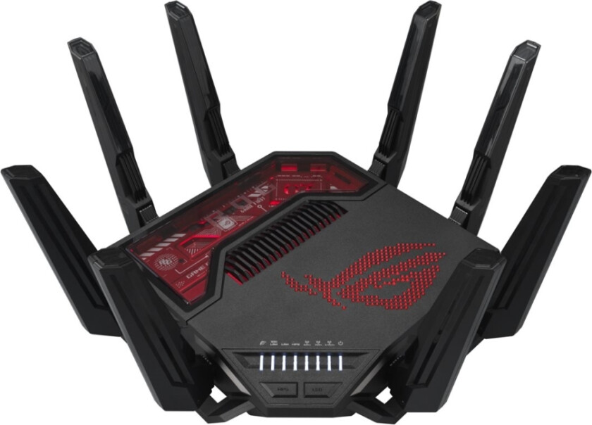 Bilde av Asus Rog Rapture Gt-Be19000 - Trådløs Ruter 6-Porters Svitsj - 10Gbe, 5Gbe, 2.5Gbe - Wan-Porter: 2 - Wi-Fi 7 - Quad-Band