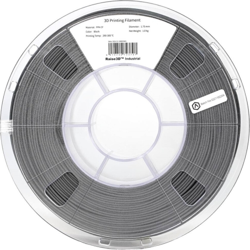 Raise3d Pmra-1001 Industrial Ppa Cf Filament Ppa 1.75 Mm 1000 G Sort 1 Stk