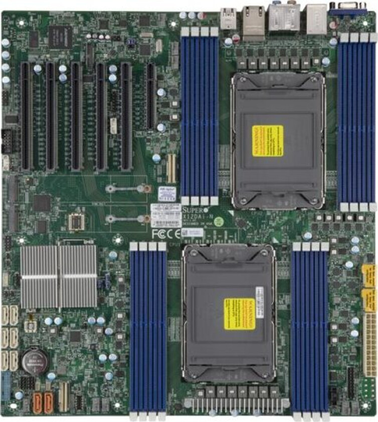 Supermicro X12dai-N6 - Hovedkort - Utvidet Atx (E-Atx) - Lga4189-Sokkel - C621a Chipset - Usb-C Gen2, Usb 3.2 Gen 1, Usb 3.2 Gen 2 - 2 X Gigabit Lan