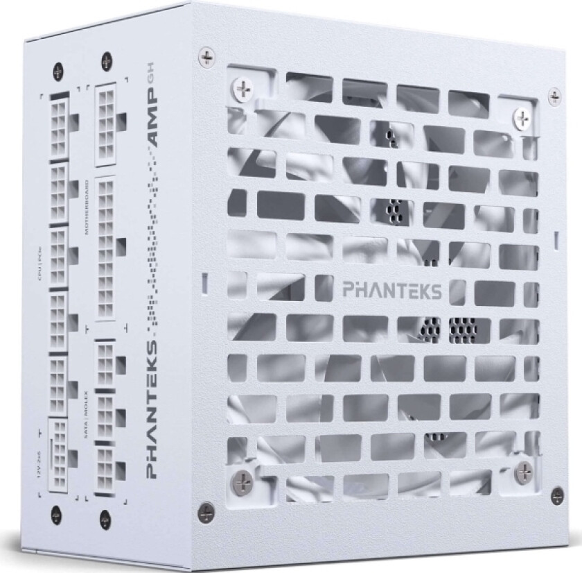 Amp Gh 850W 80 Plus Gull Strømforsyning, Pcie 5.1, Atx 3.1 - 850 Watt, Hvit