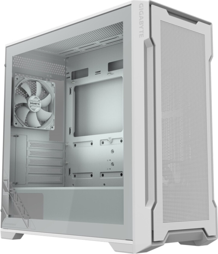Gigabyte C102 Glass Ice - Mid Tower - Mini Itx / Micro Atx - Sidepanel Med Vindu (Herdet Glass) - Ingen Strømforsyning (Atx) - Hvit - Usb/Lyd