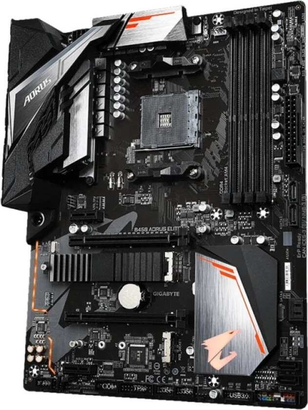 Gigabyte B450 Aorus Elite V2 - 1.0 - Hovedkort - Atx - Socket Am4 - Amd B450 Chipset - Usb 3.1 Gen 1 - Gigabit Lan - Innbygd Grafikk (Cpu Kreves) - H