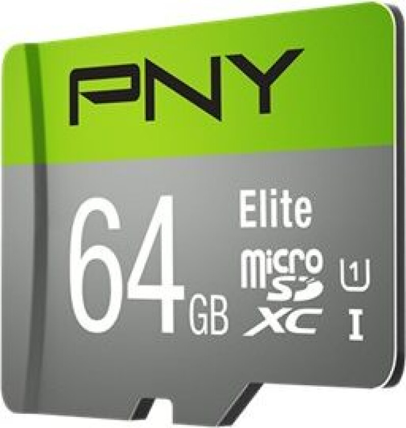 Pny Elite - Flashminnekort - 64 Gb - Uhs-I U1 / Class10 - Microsdxc Uhs-I