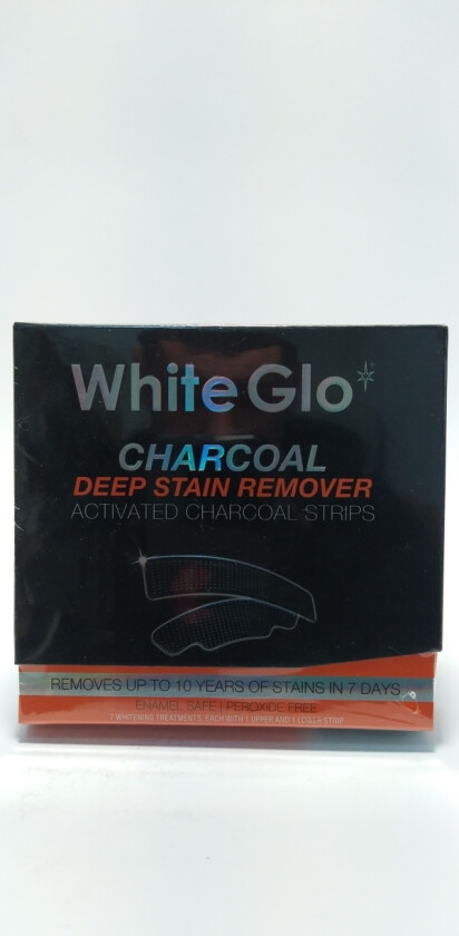 Hvit Glo_Charcoal Teeth Whitening Strips Tannblekingstrips 7 Stk