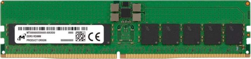 Micron - Ddr5 - Modul - 32 Gb - Dimm 288-Pin - 4800 Mhz / Pc5-38400 - Cl40 - 1.1 V - Registrert - Ecc