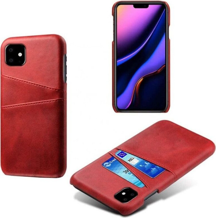 Retrodeksel med kort Apple iPhone 11 (6.1") : Farge - RØD