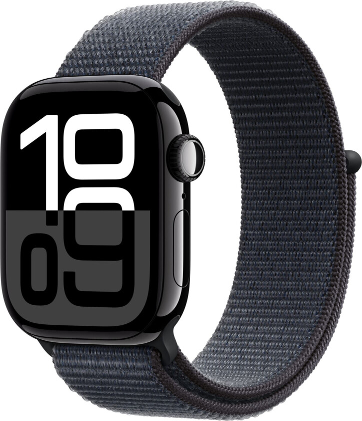 Watch Series 10 GPS+Cellular 42mm Jet Black Aluminium Case with Ink Sport Loop