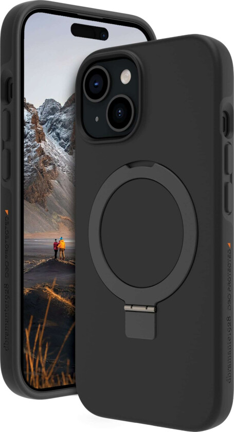 Dbramante1928 Iceland Ultra MS Kickstand iPhone 15 deksel (sort)