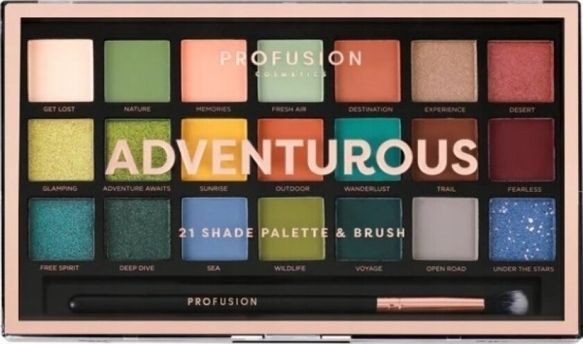 Profusion Profusion_Eyeshadow Palette Paleta 21 Øyenskygge Z Pdzelkiem Adventurous