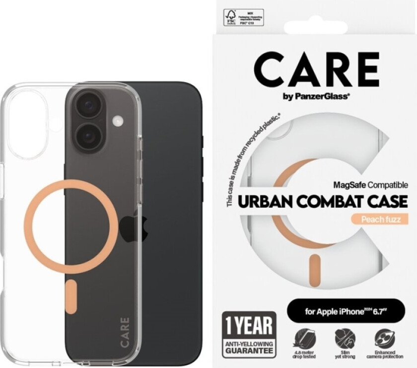 Panzerglass Care Case Flagship Peachy Magsafe Iphone '24 6.7"