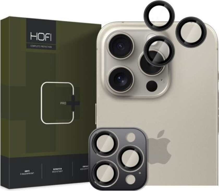Hofi Camring Pro+ Kameradeksel Iphone 16 Pro / 16 Pro Max Sort