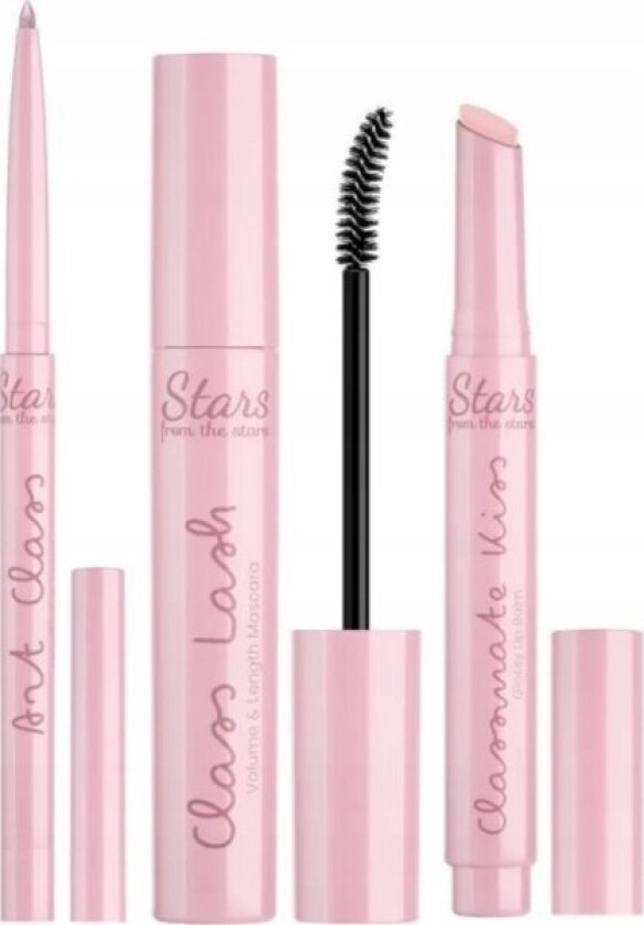 Stars From The Stars_Set Back To School Class Lash Mascara + Art Class Metallic Eyeliner + Classmate Kiss Glossy Lip Balm 01 Pink