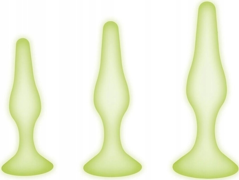 Masaer Proficare Whipsmart_Glow In The Dark 3Pc Silicone Anal Training Kit Do Treningu Analnego White