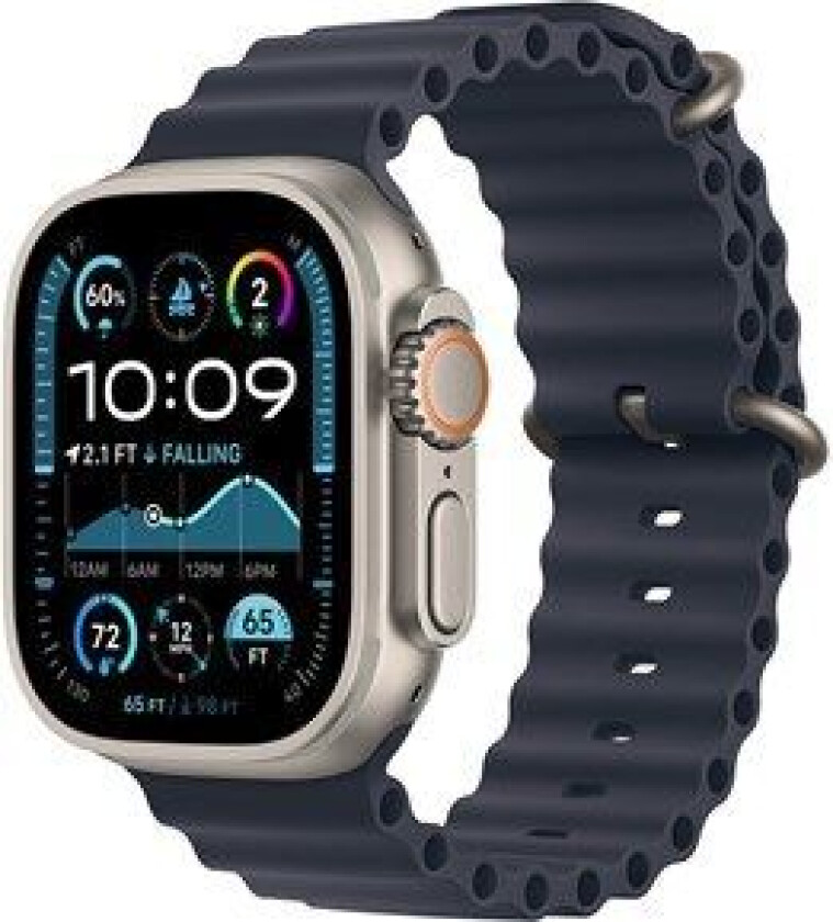 Watch Ultra 2 GPS + Cellular 49mm Natural Titanium Case with Navy Ocean Band