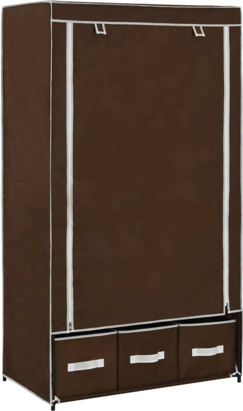 Garderobe brun 87x49x159 cm stoff