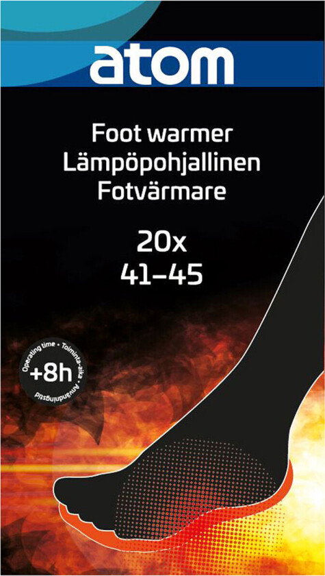 Atom Thermal Insole Fotvarmer - Str 41-45 - 20 stk
